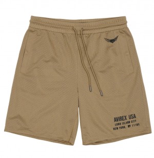 Avirex Aviator Mesh Short Kurze Hose Herren Mink | 052736-WVJ