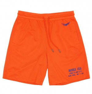 Avirex Aviator Mesh Short Kurze Hose Herren Orange | 458619-CHU
