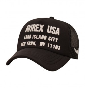 Avirex Aviator Trucker Hat Hüte Herren Schwarz | 529806-NOD