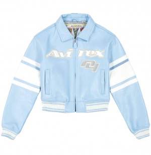 Avirex Cropped Legend Jacket Jacken Herren Rot Blau | 974502-KRA