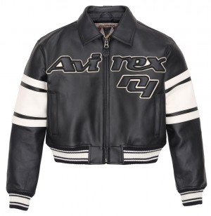 Avirex Cropped Legend Jacket Jacken Herren Schwarz | 136957-CDS