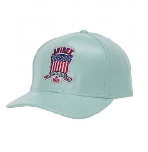 Avirex Icon Leather Hat Hüte Herren Seafoam | 986124-TNK