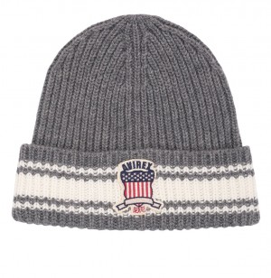 Avirex Icon Striped Beanie Hüte Herren Grau | 128456-VPI