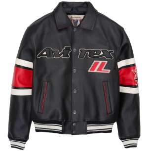 Avirex Limited Edition City Series Chicago Jacket Leather Herren Schwarz | 632798-OKT