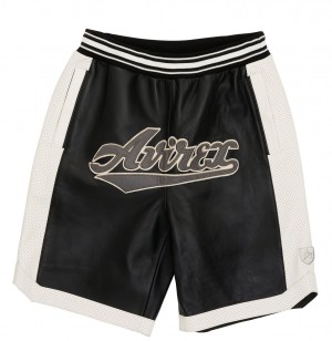 Avirex Script Usa Varsity Short Kurze Hose Herren Schwarz | 854921-OLY