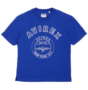 Avirex Stadium Tee Tees Herren Blau | 726813-ELZ