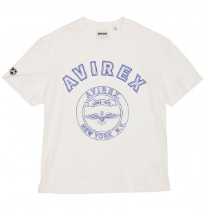Avirex Stadium Tee Tees Herren Weiß | 316894-KHT